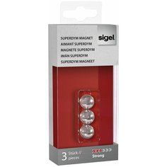 Магниты для доски sigel SuperDym magnets C5 "Strong" GL702, серебристый