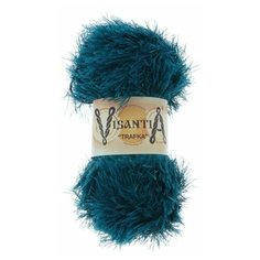 Пряжа Visantia "TRAFKA" 100% полиэстер №0039 т. бирюзовый - 5 мотков по 100 гр