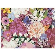 Картина по номерам, "Живопись по номерам", 30 x 40, ets507-30401, цветы, букет, лизиантус, лето, ромашки, васильки