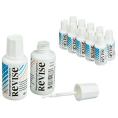 Корректирующая жидкость ReVise 20г на быстросохннущей основе, кисточка 8 шт. Noname