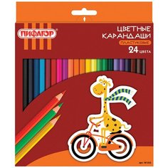 Пифагор Карандаши цветные Жираф, 24 цвета (181252) разноцветный