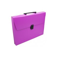 Silwerhof Папка-портфель А4, 1 отделение, пластик, розовый неон