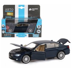 Машинка металлическая Автопанорама, 1:34, BMW 760LI , синий, инерция, свет, звук, открываются двери.
