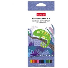 Карандаши цветные Hatber COLORA трехгран. корпус 12 цв. с заточ. в карт. короб. с европодвесом