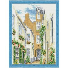 Алмазная мозаика "Солнечный дворик", 40x30 см, Цветной (Standart)