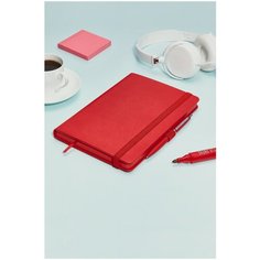 Ежедневник Bruno Visconti Monaco недатированный, искусственная кожа, А5, 136 листов, красный, цвет бумаги тонированный