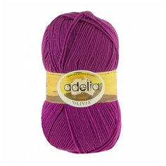 Пряжа Adelia Olivia, 60% акрил, 40% шерсть, 5*100 г, 250 м+-10 м, №24, сиреневый