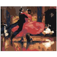 Картина по номерам Живопись по номерам «Огненный вальс» (холст на подрамнике, 40х50 см)