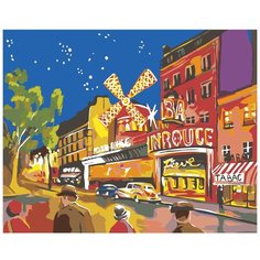 Картина по номерам, "Живопись по номерам", 48 x 60, FR13, рисунок, поп-арт, улица, пейзаж, яркий, вывеска, лос-анджелес