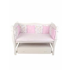 Amarobaby Бортик в кровать Абстракция (12 предметов)) розовый