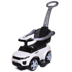 Каталка-толокар Babycare Sport Car с резиновыми колесами и кожаным сиденьем 614W, белый
