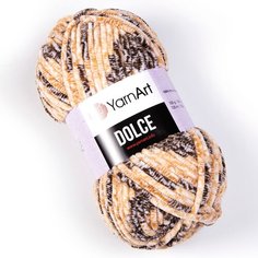 Пряжа YarnArt Dolce бежево-коричневый (802), 100%микрополиэстер, 120м, 100г, 1шт