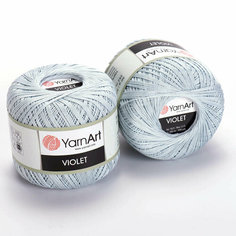 Пряжа YARNART VIOLET (YarnArt), св серый - 54462, 100% мерсеризованный хлопок, 6 мотков, 50 г, 282 м.