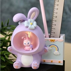 Ночник подставка для канцелярских принадлежностей «Rainbow bunny purple 1043-8