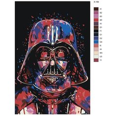 Картина по номерам X-189 "Фильм Star Wars (Звездные Войны). Дэвид Чарльз Проуз - Дарт Вейдер" 80x120 Brushes Paints