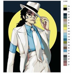 Картина по номерам U-240 "Майкл Джексон" 80x100 см Brushes Paints