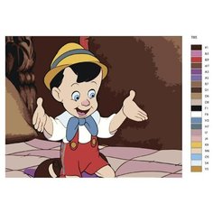 Картина по номерам Т65 "Пинокио. Старая версия", 80x100 см Brushes Paints