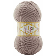 Пряжа Alize Baby best серая роза (142), 90%акрил/10%бамбук, 240м, 100г, 1шт