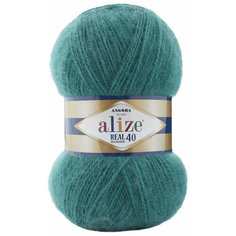Пряжа Alize Angora Real 40 античный зеленый (507), 60%акрил/40%шерсть, 430м, 100г, 1шт