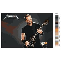 Картина по номерам X-761 "Рок-музыкант Джеймс xэтфилд" 80x120 Brushes Paints