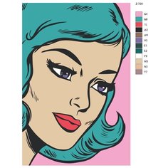Картина по номерам Z-729 "Поп-арт комикс" 70x110 Brushes Paints