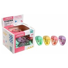 Точилка 1 отверстие с контейнером deVENTE Pastel, микс*4 цвета Нет бренда
