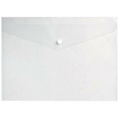 Папка-конверт на кнопке inформат (А4, 150мкм, пластик) прозрачная, 10шт. Informat