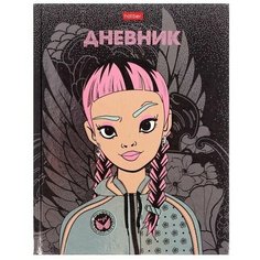Дневник твердая обложка 1-11 класс 40 листов, Angel bro, металлик, выборочный лак Hatber