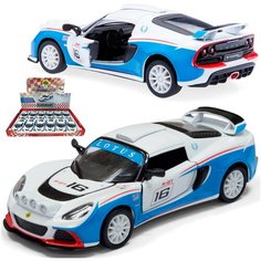 Металлическая машинка игрушка 1:32 2012 Lotus Exige R-GT (Лотус Эксидж) 12.5. см. инерционная / Белая Kinsmart