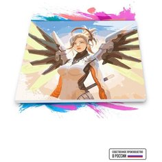 Картина по номерам на холсте Overwatch - Ангел, 60 х 80 см Красиво Красим