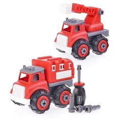 UralToys Набор машин - конструктор с отверткой 2012A "Спецтехника" в коробке Okkid