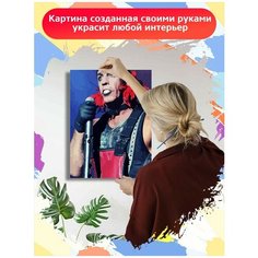 Картина по номерам Музыка Rammstein Тиль Линдеманн - 6344 В 30x40
