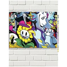 Картина по номерам игра Undertale (Санс, Ториэль, Фловей, Удина, Чара) - 7521 Г 30x40