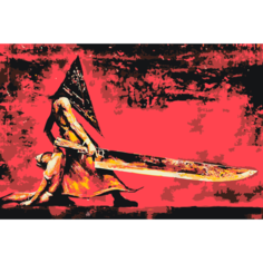 Картина по номерам Пирамидоголовый и медсестра на стену Палитра забав