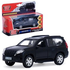 Технопарк Машина металлическая Toyota prado 12см, цвет чёрный, открывающиеся двери, инерционная