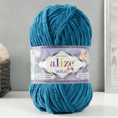 ALIZE Пряжа "Velluto" 100% микрополиэстер 68м/100гр (646 петроль)
