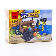 Конструктор 1202 сундук сокровищ 25 деталей, 1 фигурка. Qman