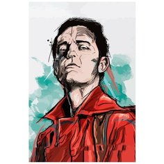 Картина по номерам на холсте Сериал Бумажный Дом - 8954 В 60x40