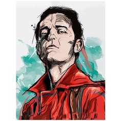 Картина по номерам на холсте Сериал Бумажный Дом - 8954 В 30x40