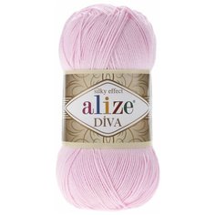 Пряжа Alize Diva Цвет. 185, розовый, 5 мот, Микрофибра-акрил - 100%