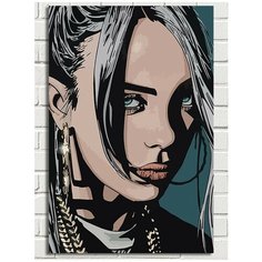 Картина по номерам Музыка Биллий Айлиш - 8354 В 60x40