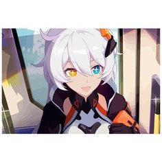 Картина по номерам на холсте игра Honkai impact - 8893 Г 60x40