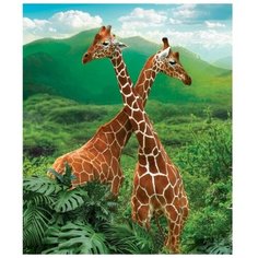 Алмазная мозаика с частичным заполнением "Жирафы" 50x60 см, на подрамнике./В упаковке шт: 1 Школа талантов