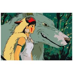 Картина по номерам на холсте аниме принцесса Мононоке 5420