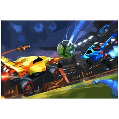 Картина по номерам на холсте Rocket League Рокет лига машины - 5