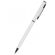 Ручка шариковая автоматическая BrunoVisconti, 0.7 мм, синяя, PALERMO (белый металлический корпус), Арт. 20-0250/14 , ,