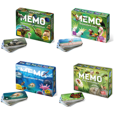 Настольные игры Мемо Удивительные животные + Пернатый мир + Подводный мир + Мир насекомых