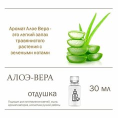 Алоэ вера, отдушка для свечей и мыла 30 мл Candle M