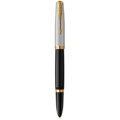 Перьевая ручка Parker 51 Premium Black GT, стержень: Mblk, Blue, в подарочной упаковке