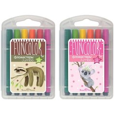 Фломастеры утолщенные Funcolor jumbo, наб. 12 цв. в пенале 2 вида, 32-0041 Bruno Visconti